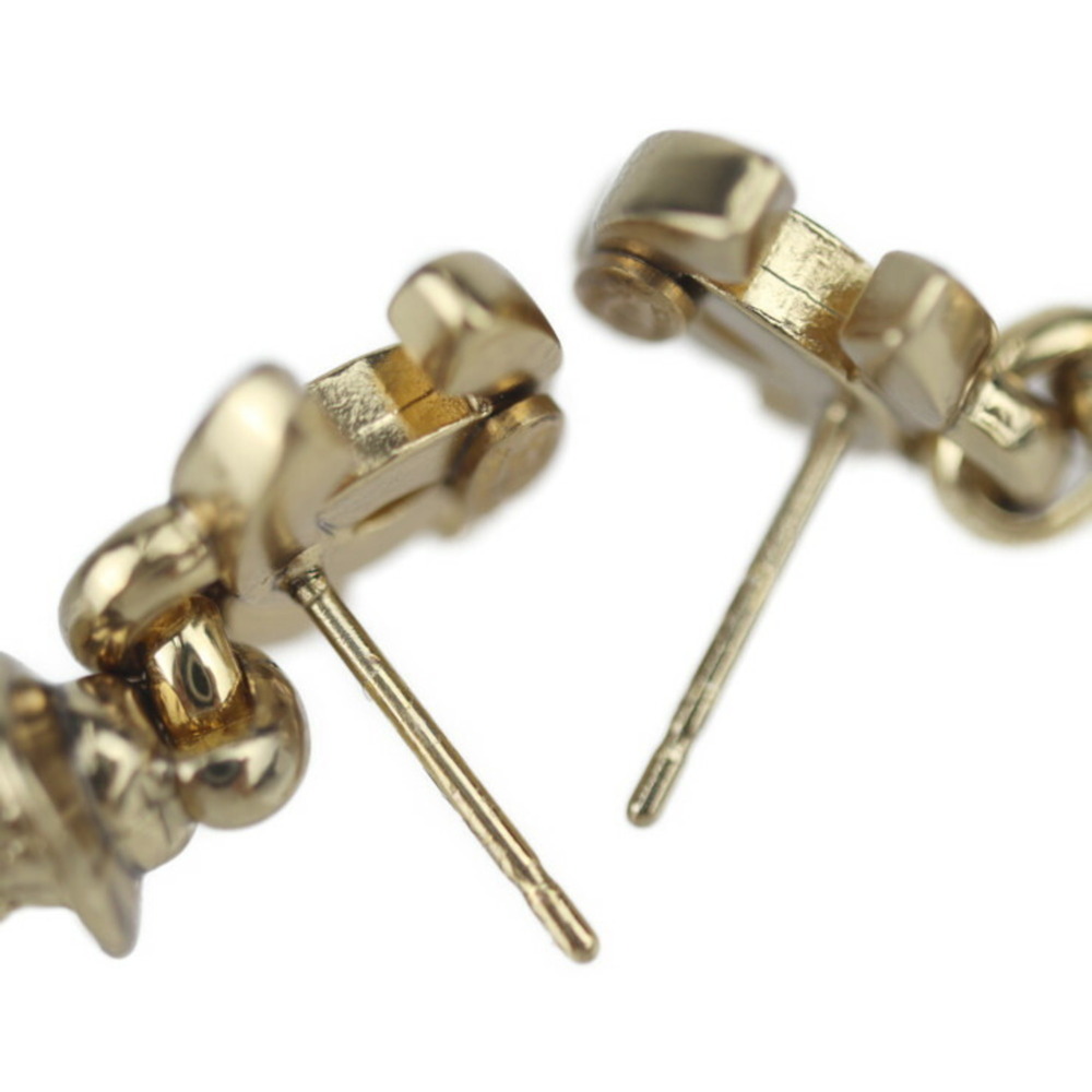 CHANEL Authentic Gold Logo Earrings - Picture 6 of 8